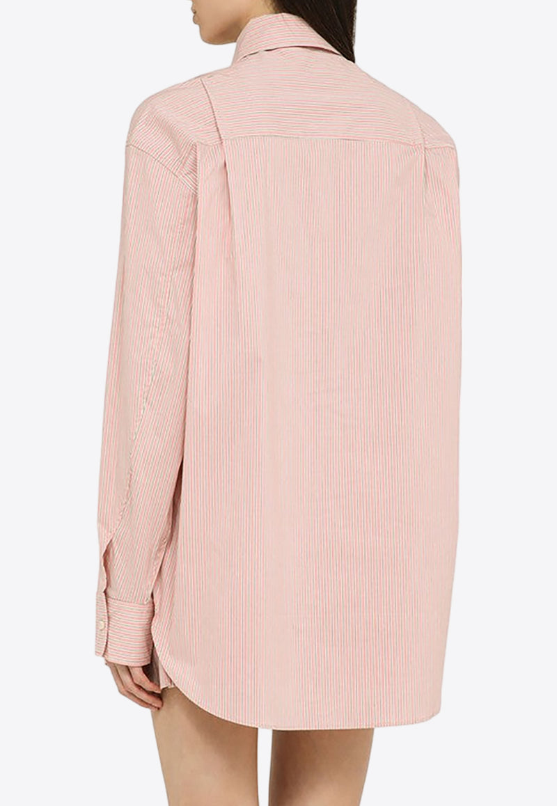 The Andamane Georgiana Striped Shirt and Shorts Set Pink TM156419BTNC165/O_ANDAM-PB