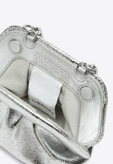 Themoirè Small Gea Metallic Clutch Bag Silver TMFW24GPA18PL/P_THEMO-SI