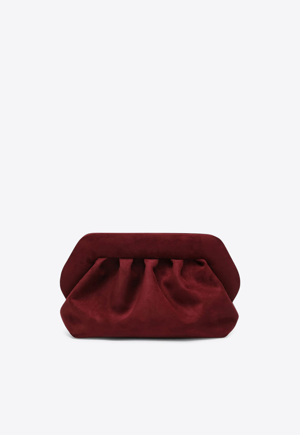 Themoirè Medium Bios Faux Suede Clutch Plum TMFW25BSUE120EL/R_THEMO-PR
