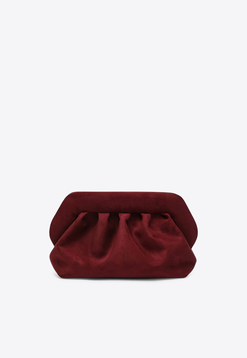Themoirè Medium Bios Faux Suede Clutch Plum TMFW25BSUE120EL/R_THEMO-PR