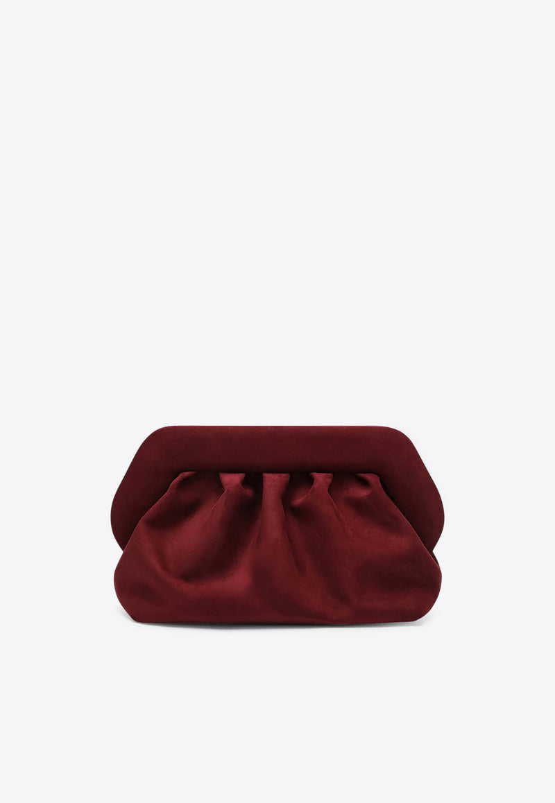 Themoirè Medium Bios Faux Suede Clutch Plum TMFW25BSUE120EL/R_THEMO-PR