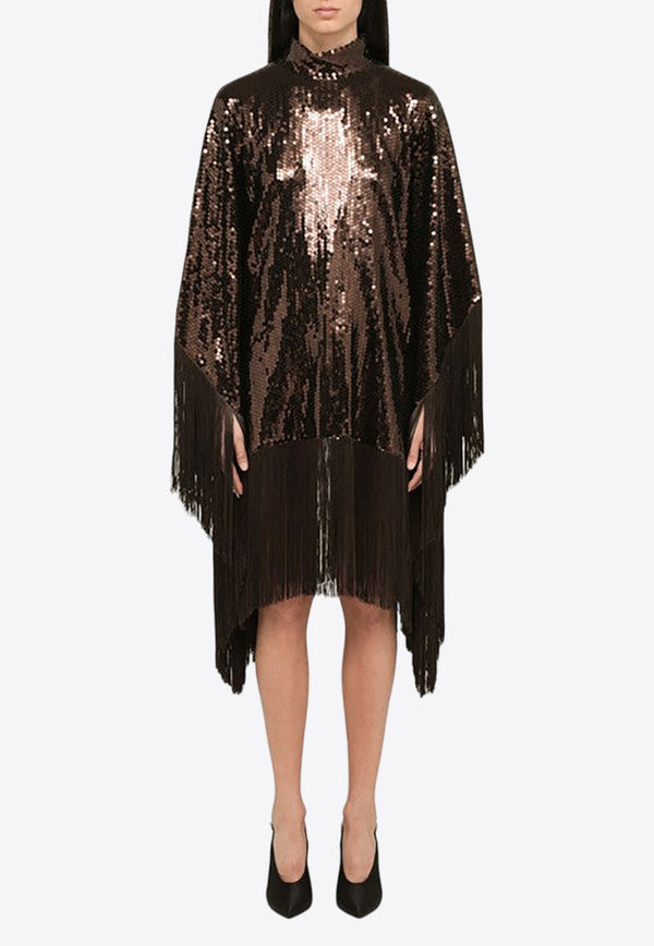 Taller Marmo Sequined Fringed Mini Dress TMPF2336PL/N_TALLE-129