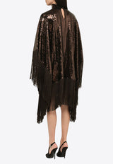 Taller Marmo Sequined Fringed Mini Dress TMPF2336PL/N_TALLE-129