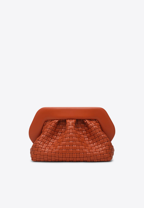 Themoirè Tia Woven Leather Clutch Bag Orange TMSR25BMW111PL/Q_THEMO-BO