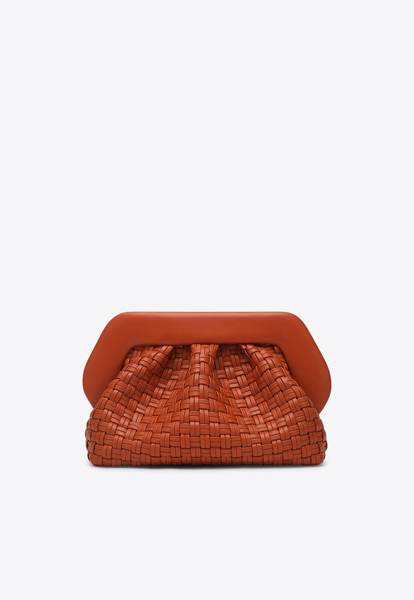 Themoirè Tia Woven Leather Clutch Bag Orange TMSR25BMW111PL/Q_THEMO-BO