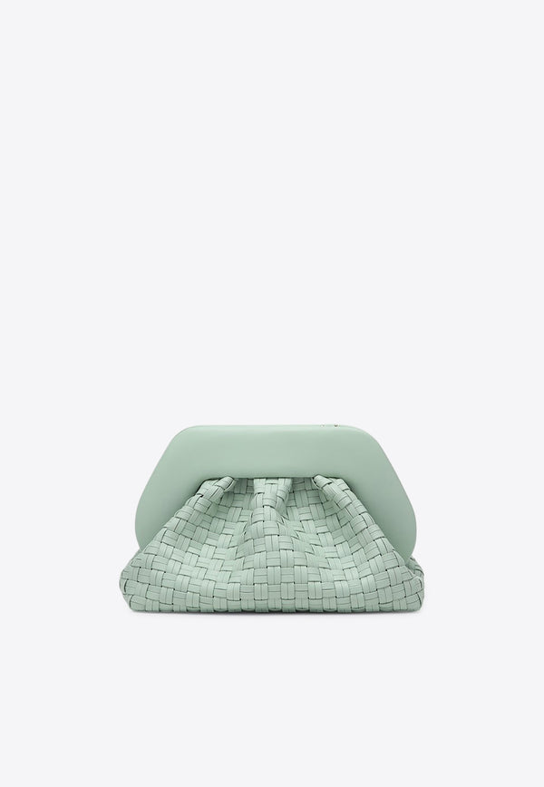 Themoirè Tia Woven Leather Clutch Bag Green TMSR25TMW110PL/Q_THEMO-GL