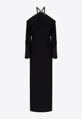 Taller Marmo Volturno Cold-Shoulder Maxi Dress Black TM_PF2418_133BLACK