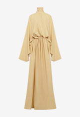 Taller Marmo Sundance Cold-Shoulder Maxi Dress Beige TM_PS2609_104_BEIGE