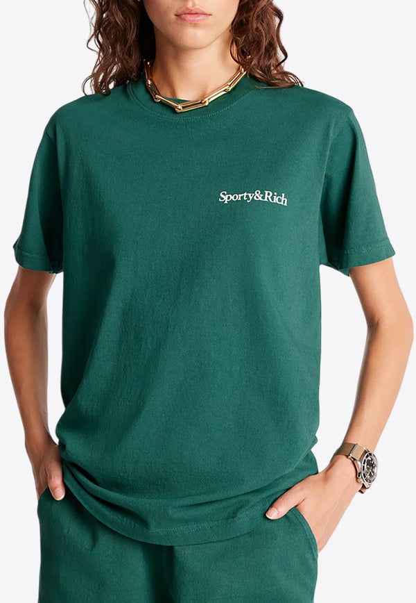 Sporty & Rich Health is Wealth Printed T-shirt Green TO043516300GR03GREEN