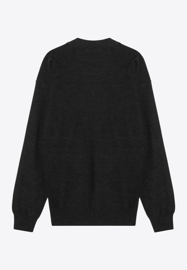 Lemaire Asymmetric Wool Blend Cardigan Gray TO1082DLK087/R_LEMAI-BK966