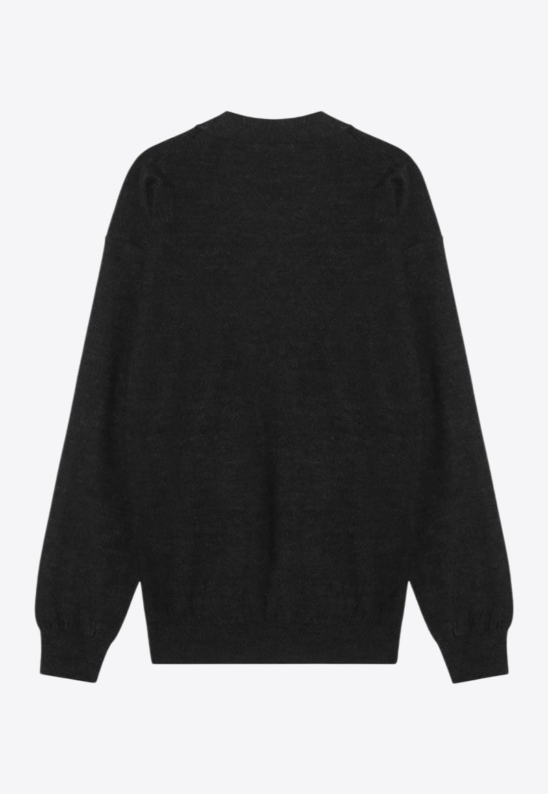 Lemaire Asymmetric Wool Blend Cardigan Gray TO1082DLK087/R_LEMAI-BK966