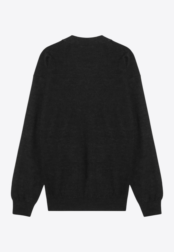 Lemaire V-neck Asymmetric Cardigan Gray TO1082LK087/R_LEMAI-BK966