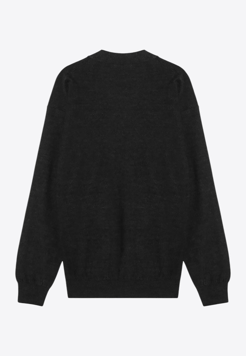 Lemaire V-neck Asymmetric Cardigan Gray TO1082LK087/R_LEMAI-BK966