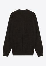 Lemaire V-neck Asymmetric Cardigan Brown TO1082LK087/R_LEMAI-BR397