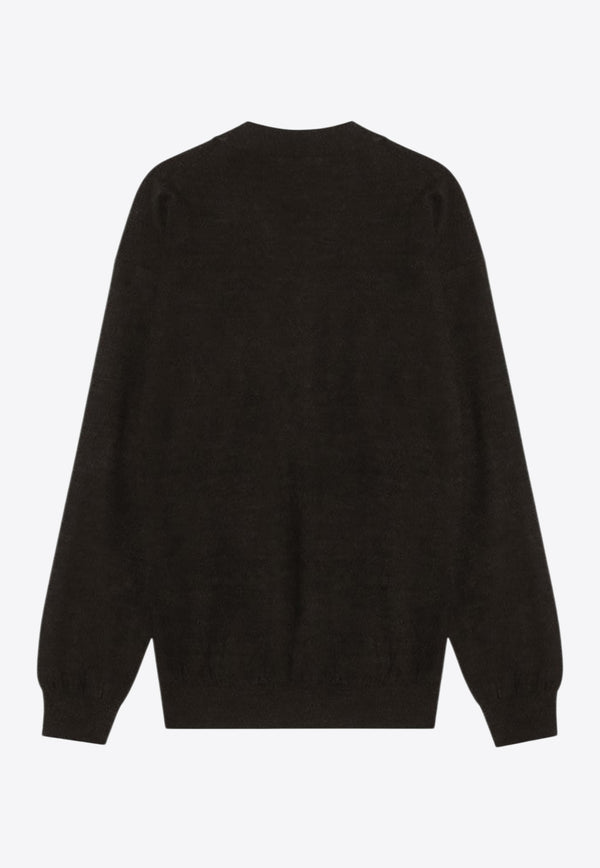 Lemaire V-neck Asymmetric Cardigan Brown TO1082LK087/R_LEMAI-BR397