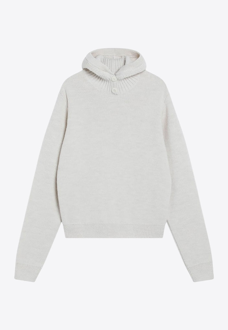 Lemaire Hooded Alpaca and Wool Sweater Cream TO1410LK1028/R_LEMAI-WH048