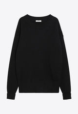 Lemaire Ribbed Wool Sweater  Black TO1419LK1042/R_LEMAI-BK999