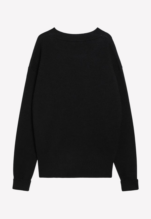 Lemaire Ribbed Wool Sweater  Black TO1419LK1042/R_LEMAI-BK999