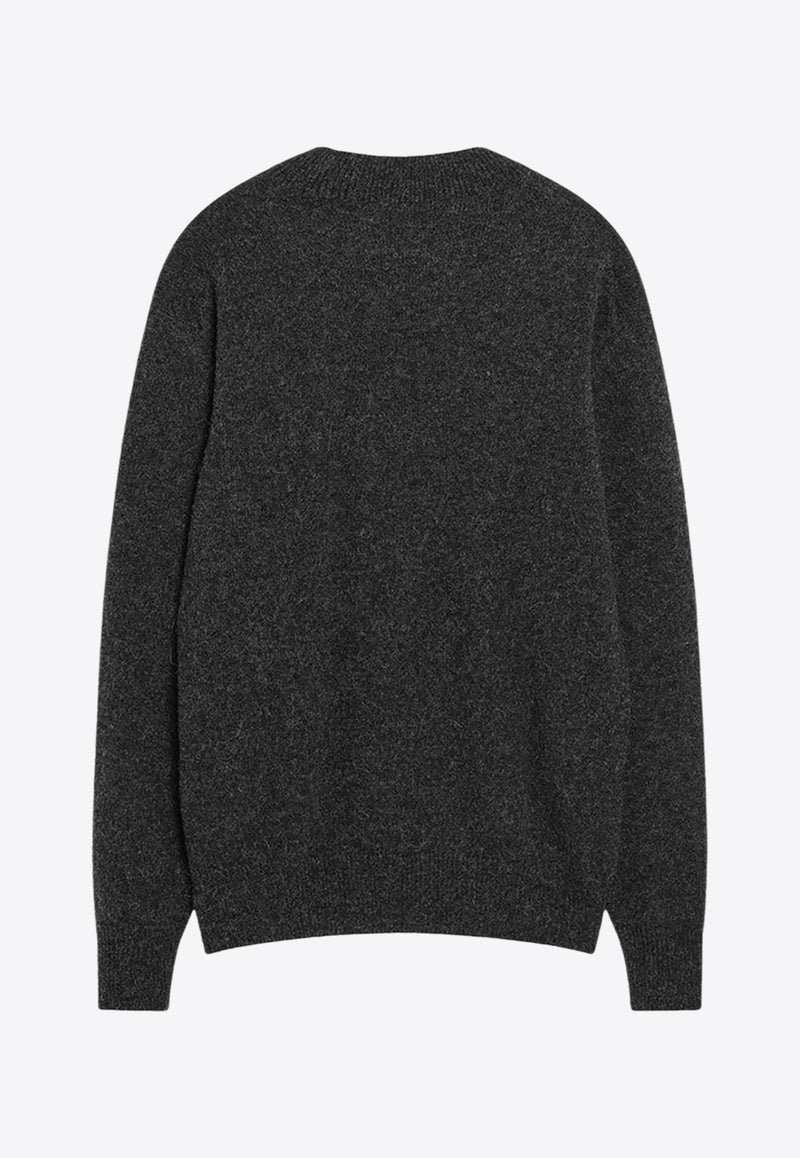 Lemaire Mock-Neck Knitted Alpaca Sweater Brown TO1426LK1029/R_LEMAI-BR600