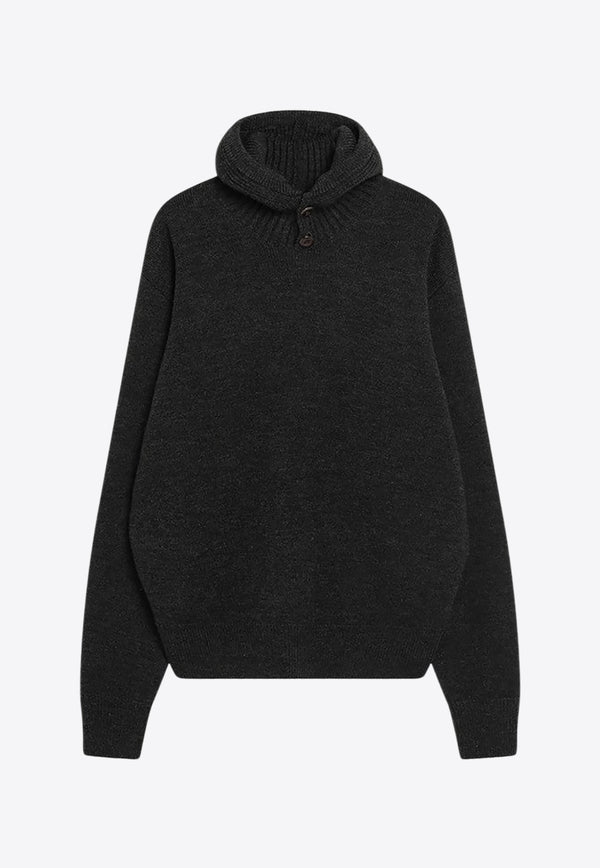 Lemaire Alpaca-Blend Hooded Sweater Brown TO1475LK1028/R_LEMAI-BR507