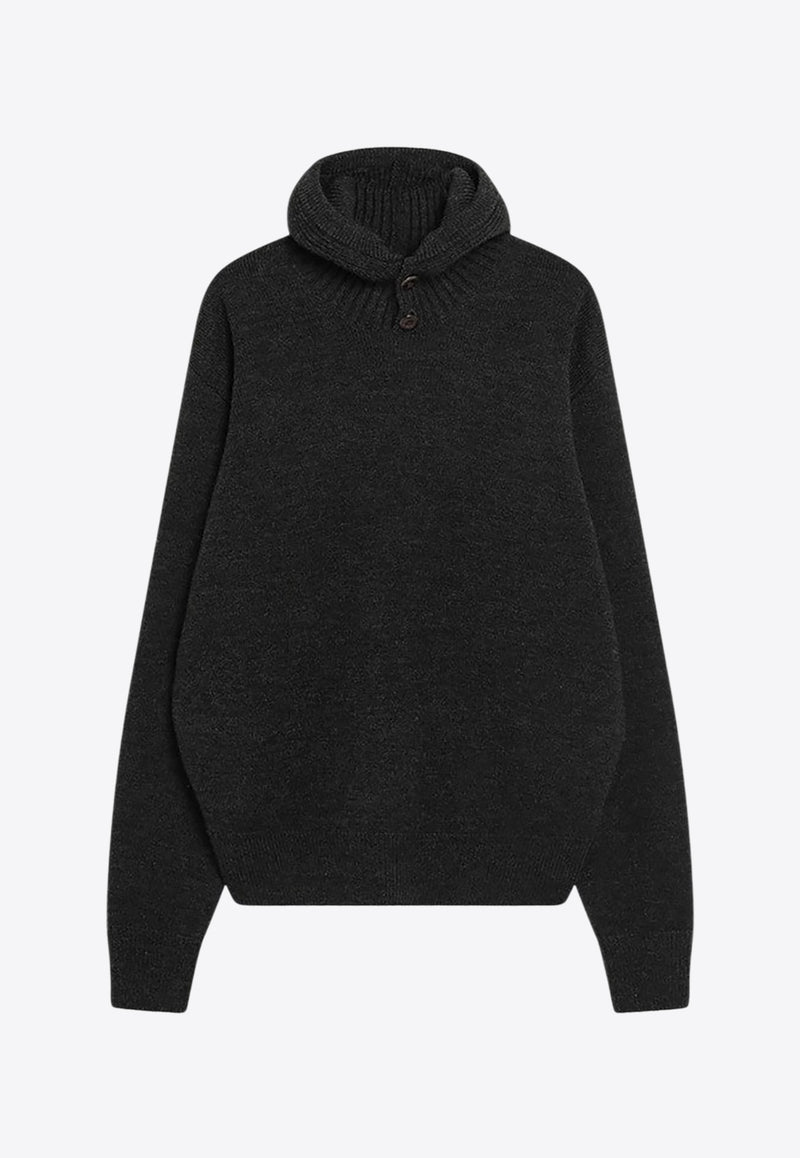 Lemaire Alpaca-Blend Hooded Sweater Brown TO1475LK1028/R_LEMAI-BR507