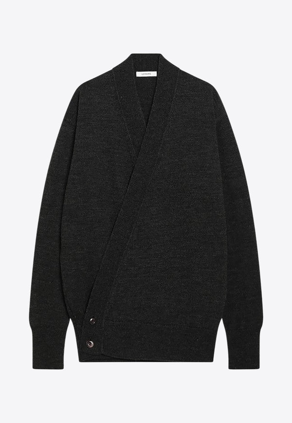 Lemaire Alpaca Wrap Cardigan Brown TO1476LK1028/R_LEMAI-BR507