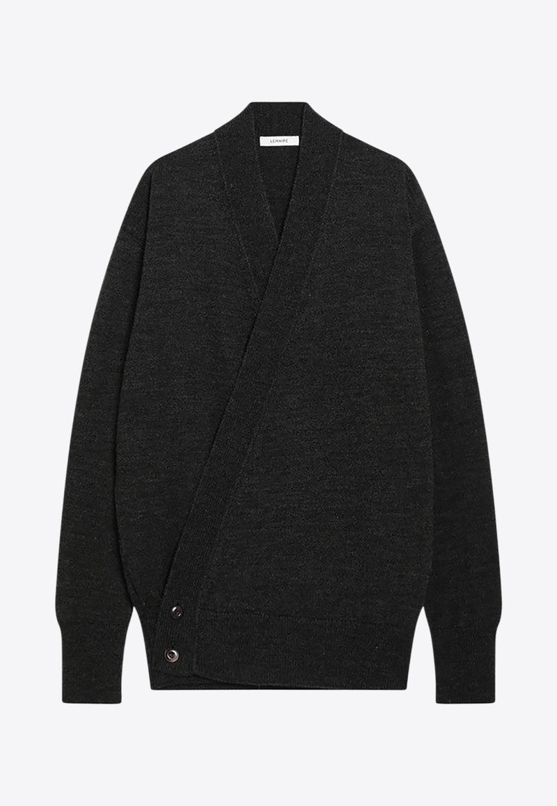 Lemaire Alpaca Wrap Cardigan Brown TO1476LK1028/R_LEMAI-BR507