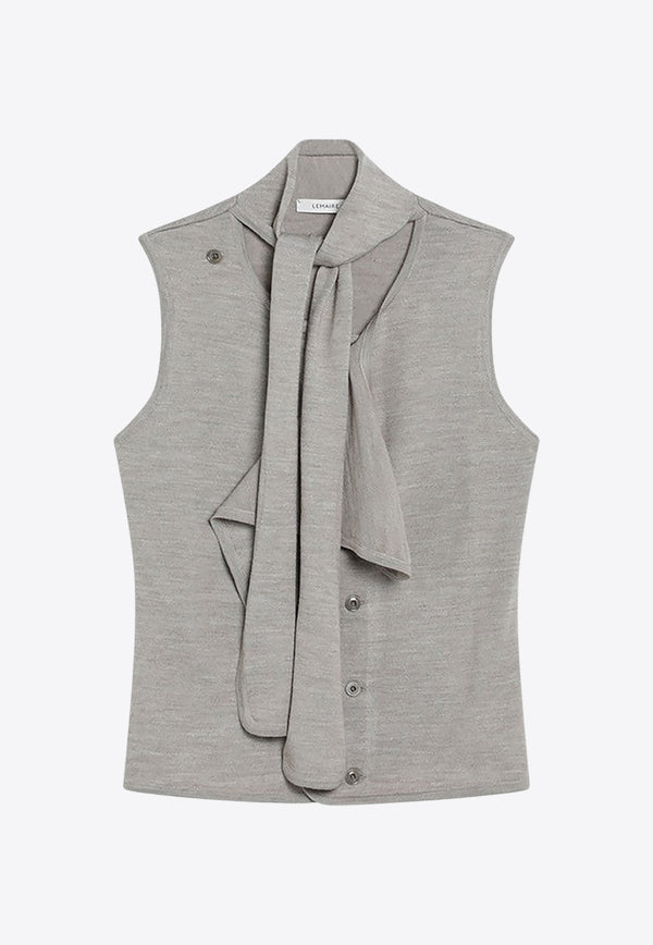 Lemaire Wool-Blend Sleeveless Top Taupe TO1485LK087/R_LEMAI-BR446