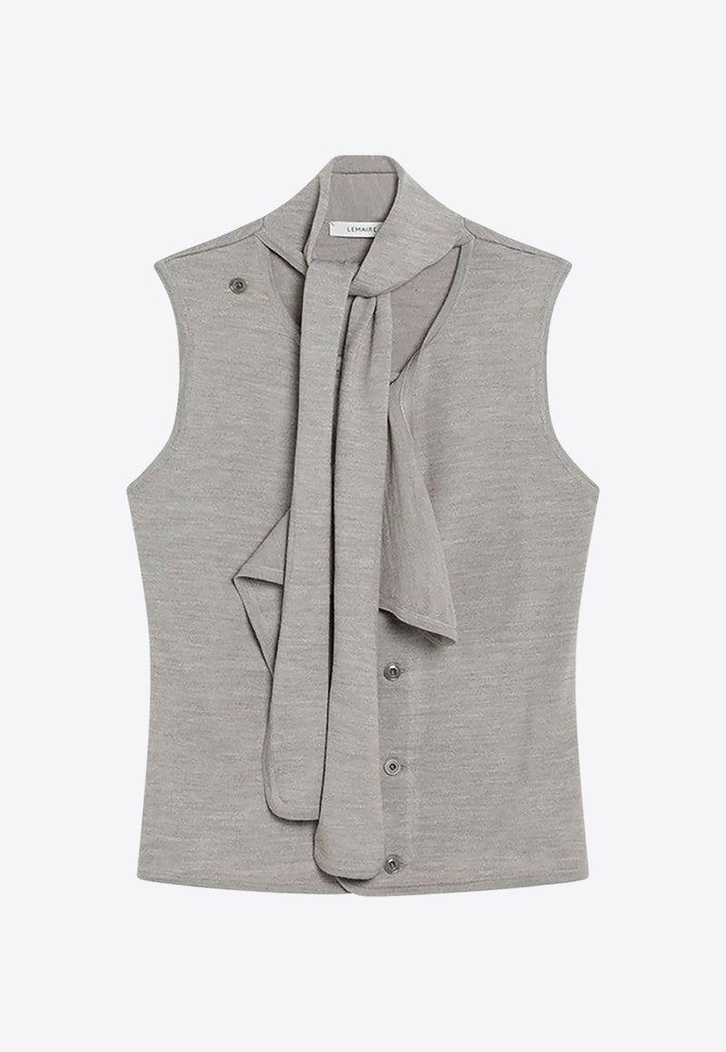 Lemaire Wool-Blend Sleeveless Top Taupe TO1485LK087/R_LEMAI-BR446