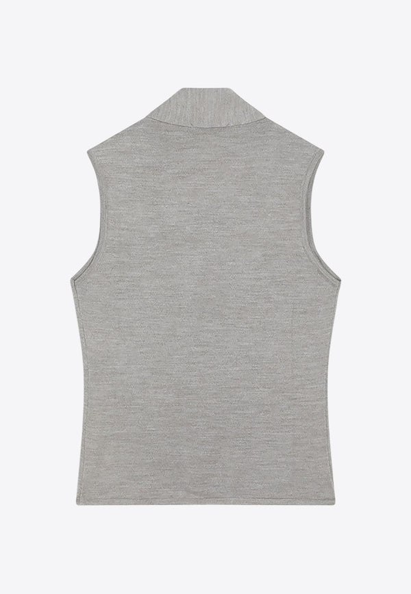 Lemaire Wool-Blend Sleeveless Top Taupe TO1485LK087/R_LEMAI-BR446