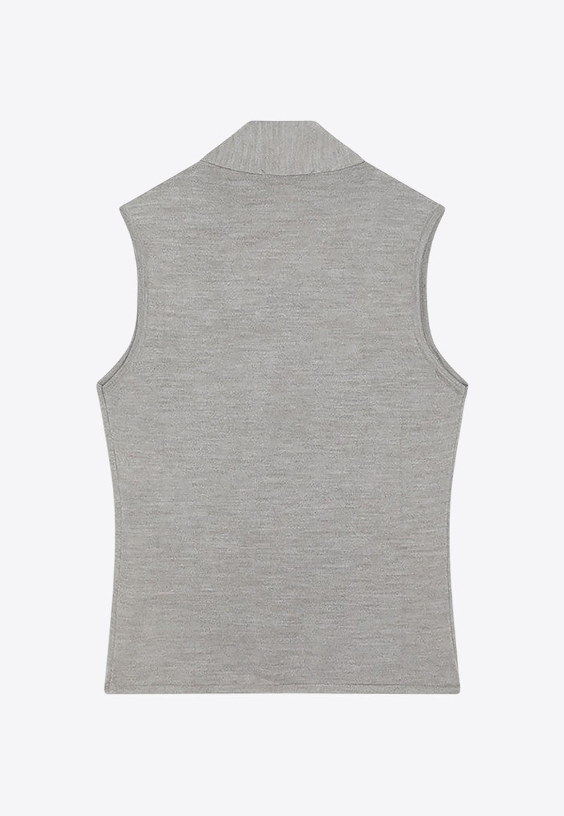 Lemaire Wool-Blend Sleeveless Top Taupe TO1485LK087/R_LEMAI-BR446
