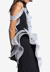 Maticevski Liora Wave Strapless Bodice Black TO5561/24_BLACK WHIT