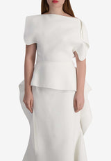 Maticevski Resolute Asymmetric Sculpted Top White TO5571/24_WHITE