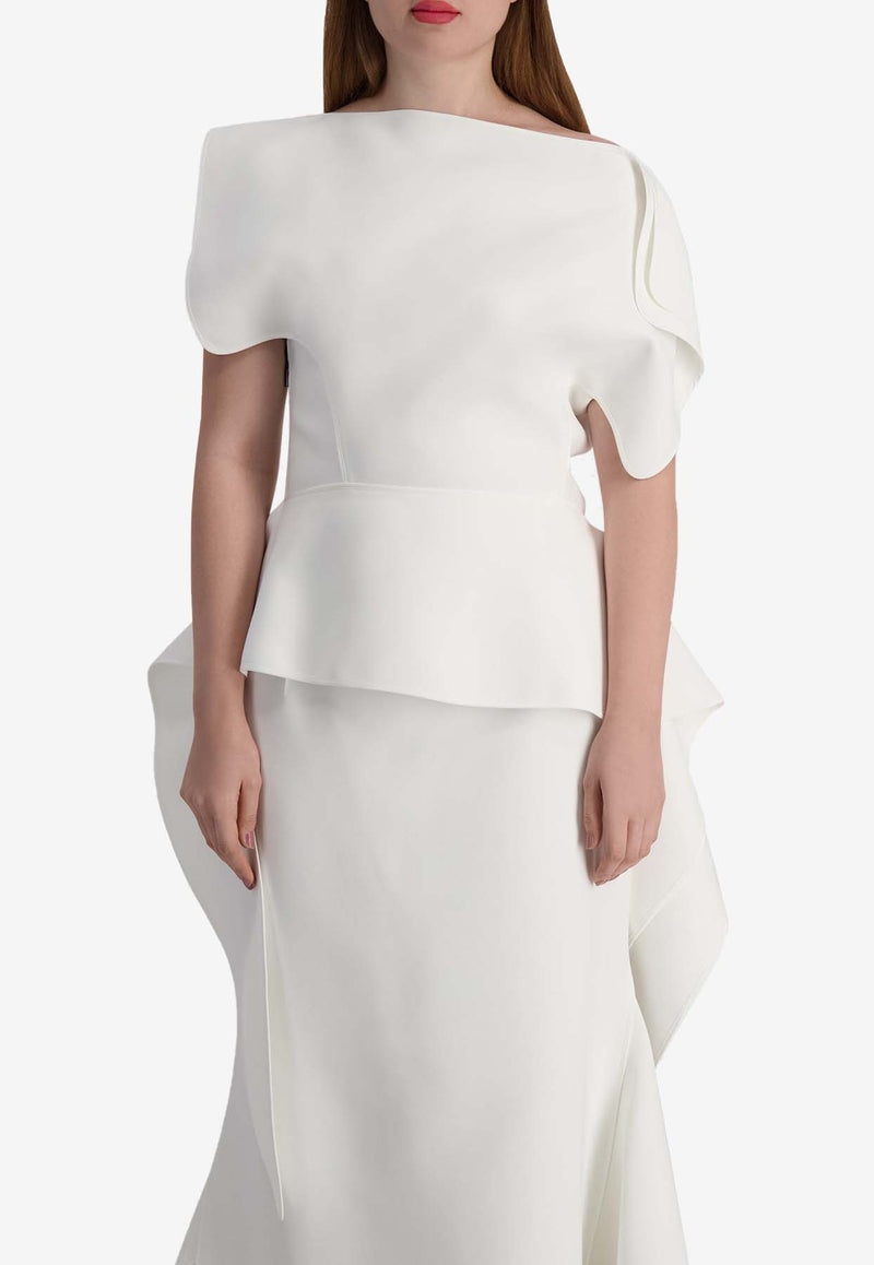 Maticevski Resolute Asymmetric Sculpted Top White TO5571/24_WHITE
