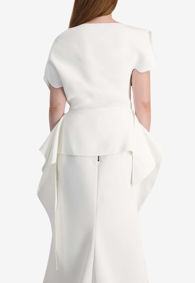 Maticevski Resolute Asymmetric Sculpted Top White TO5571/24_WHITE