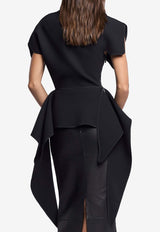 Maticevski Resolute Asymmetric Sculpted Top Black TO5571/24_BLACK