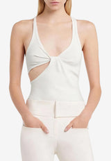 Courrèges 90's Twisted Tank Top  White 225JDE134JS0194_0001