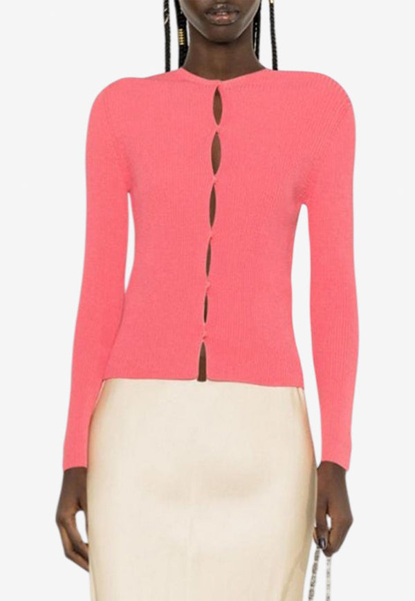 Fendi FF Knitted Cardigan Pink FZC963ANJBF1K9Y_80313