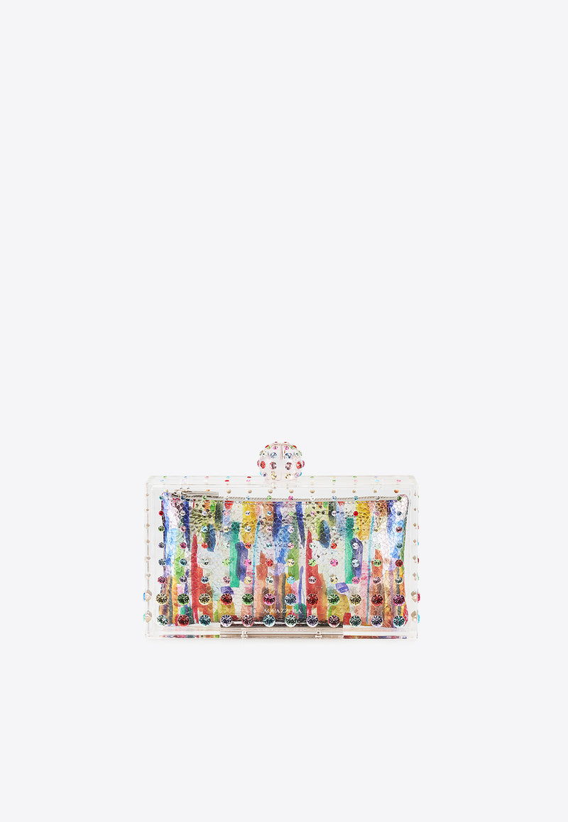 Aquazzura Tequila Crystal-Embellished Clutch TQLCLUC0-RBT-TRP