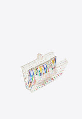 Aquazzura Tequila Crystal-Embellished Clutch TQLCLUC0-RBT-TRP
