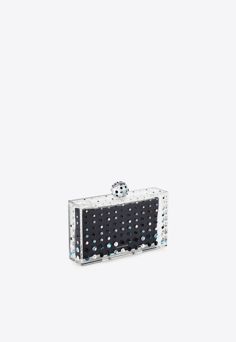 Aquazzura Tequila Crystal-Embellished Clutch TQLCLUC0-RUB-TZL