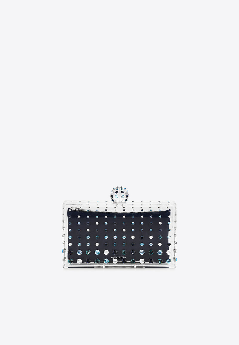 Aquazzura Tequila Crystal-Embellished Clutch TQLCLUC0-RUB-TZL