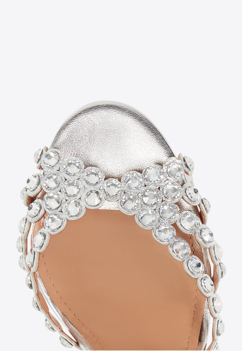 Aquazzura Tequila 105 Leather Sandals TQLHIGS0-NPL-CCC