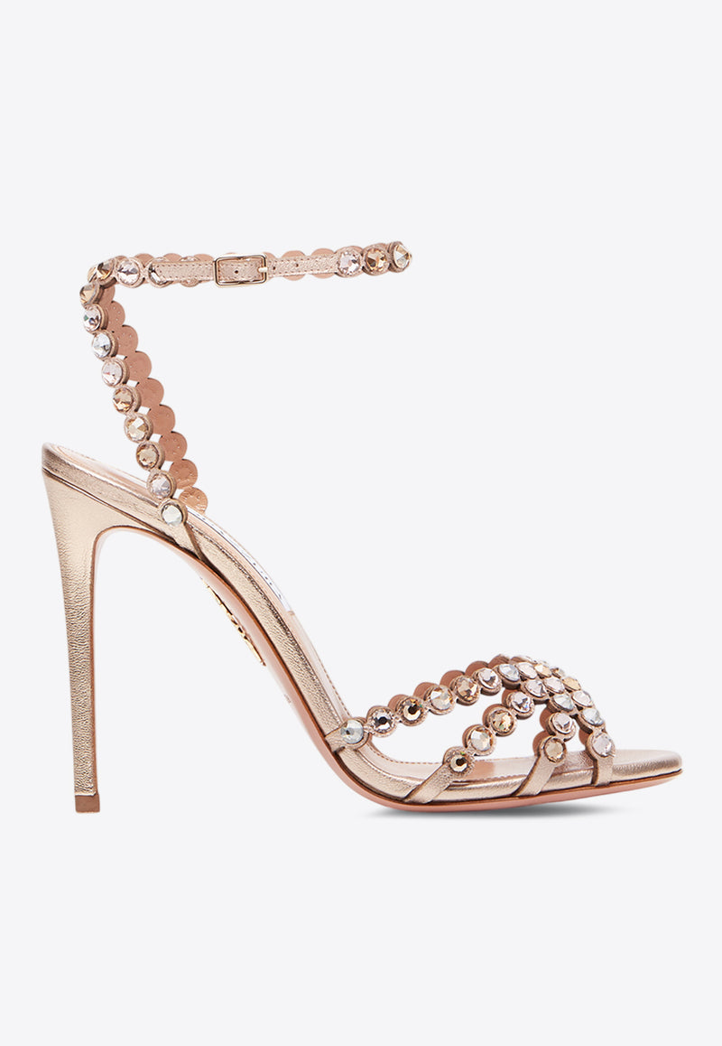 Aquazzura Tequila 105 Leather Sandals TQLHIGS0-NPL-LCO