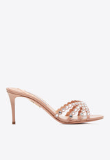 Aquazzura Tequila 75 Leather Mules TQLMIDM0-NAP-PWP