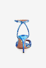 Aquazzura Tequila 85 Crystal-Embellished Sandals TQLMIDS0-MTOBLU BLUE