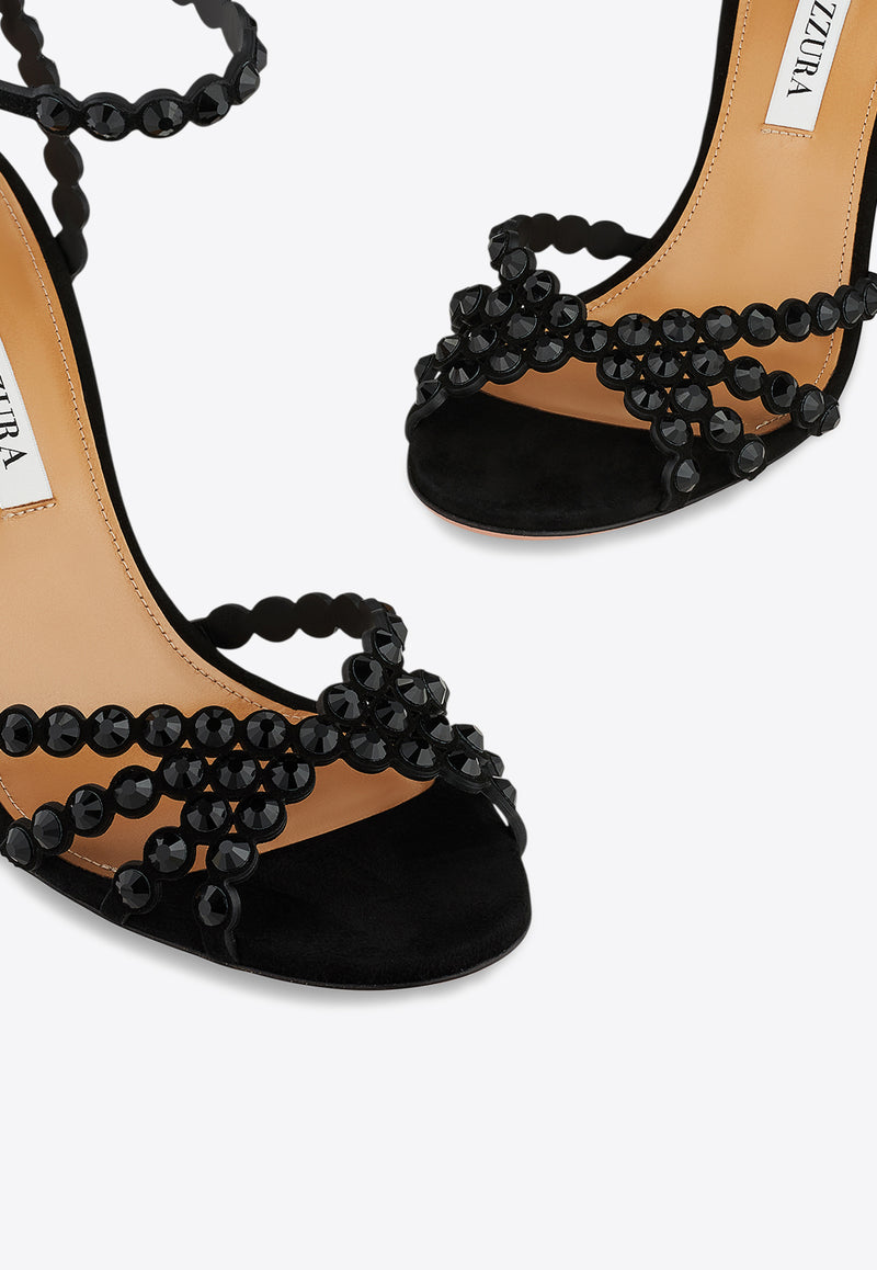 Aquazzura Tequila 85 Suede Sandals TQLMIDS0-SUE-BJT