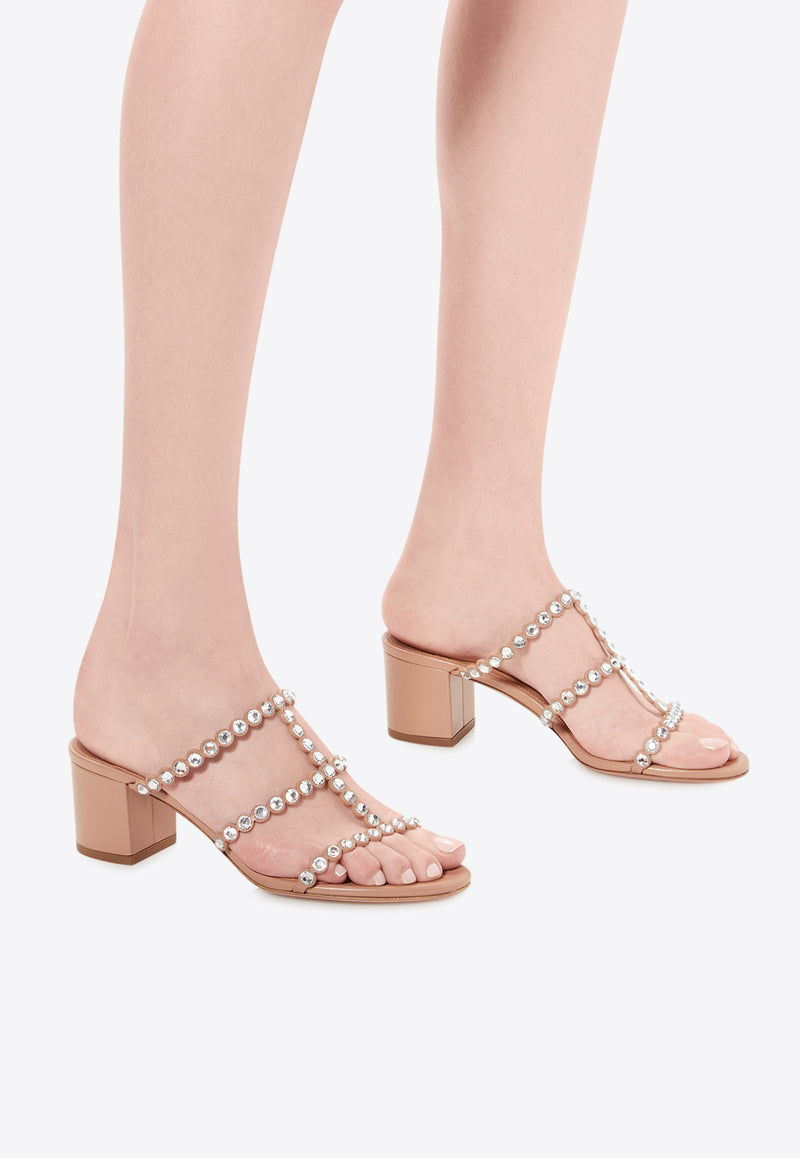 Aquazzura Tequila 50 Leather Sandals TQLMIDS1-NAP-PWP
