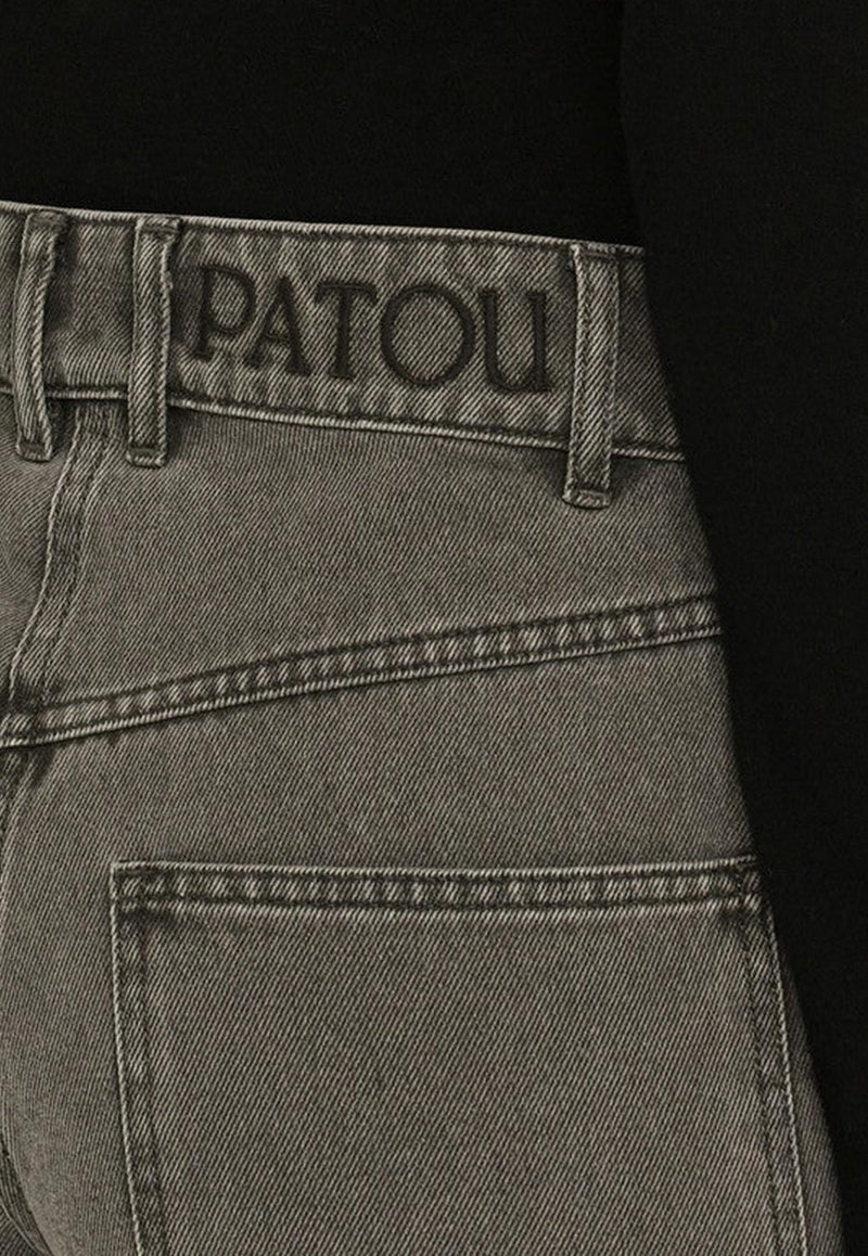 Patou Logo Embroidered Boyfriend Jeans Charcoal TR0320081DE/N_PATOU-959A