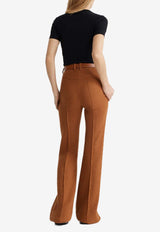 Patou High-Rise Flared Tweed Pants Brown TR042-0185BROWN